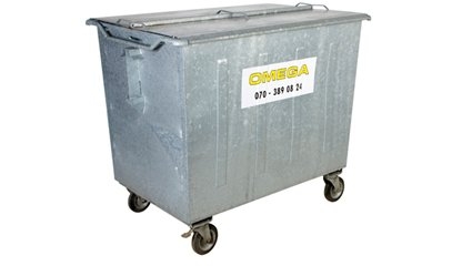 Omega Containers - 1600 liter rolcontainer staal