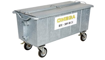 Omega Containers - 500 liter rolcontainer staal