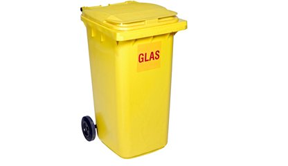 Omega Containers - 240 liter rolcontainer kunststof glas